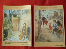 REPRO : 2 cartes postales CPA -les petits poulbots- dessin de oulbot