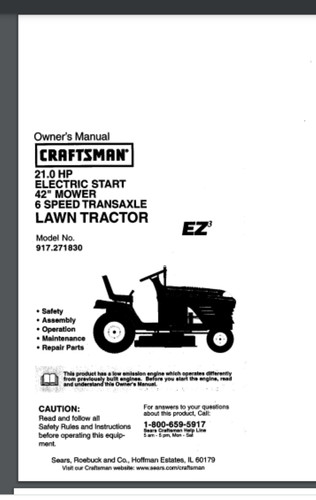 Craftsman 917 271830 lawn - craftsman,
