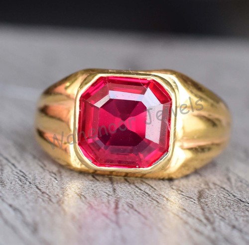 Naturel rubis rouge asscher - naturel,
