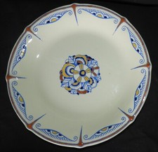 BOCH FRERES LA LOUVIERE Période Art déco 1920-1930 émaux : Plat rond 29 cm