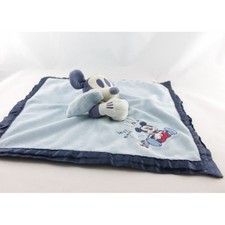 Doudou plat Mickey bleu marine