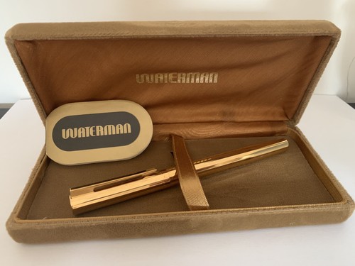 Stylo waterman plaqué avec - or,