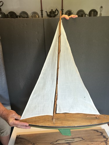 Vintage mid century pond - vintage, pond/yacht