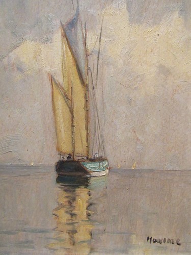 Très jolie marine huile - jolie, marine,