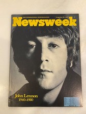 Rare revue THE BEATLES JOHN LENNON NEWSWEEK en Anglais 1980