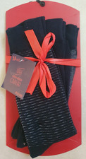 3 paires de chaussettes ton bleu 43/46 neuves avec boite cadeau (g)