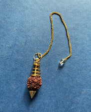 PENDULE SPIRALE GRAINE DE RUDRAKSHA - graine de Shiva