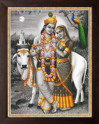 Krishna radha jouer - jouer, avec