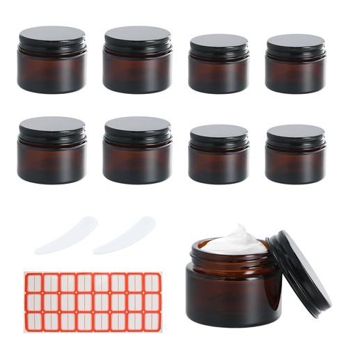 Pcs pots verre ambre 20ml - 8,