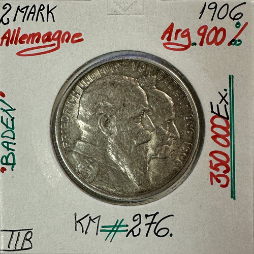 Allemagne baden mark 1906 - 2,