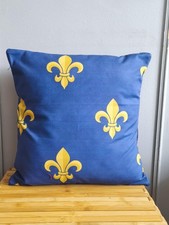  Housses de Coussin Fleur de Lys Fait main  40 x 40 cm