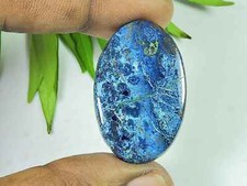 Cabochon ovale shattuckite naturel 23X45X5MM pierre précieuse en vrac pour...