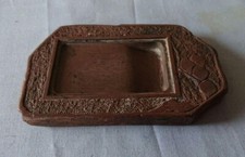 Pierre à encre de calligraphie japonaise vintage Akama Suzuri 13,3 cm x 8,5 c...