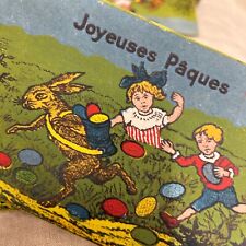 PÂQUES IMAGES  ANCIENNES ALSACE CHOCOLATIER PLAQUE DE CHOCOLAT LITHO