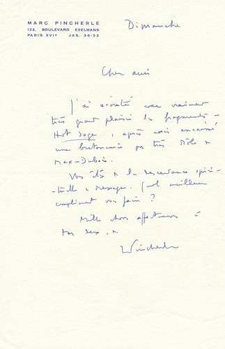 Marc pincherle lettre - marc,