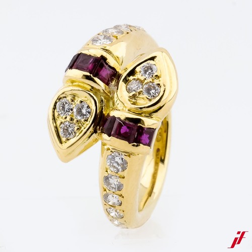 Bague 750 18k jaune rubis - 750/18k, or