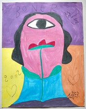 JABER  GOUACHE ORIGINALE SUR