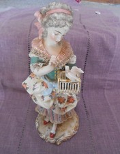 Statuette Ancienne en biscuit porcelaine XIX ème avec marque  Charmante