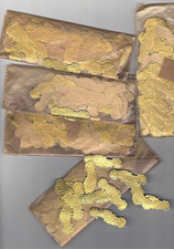 REF AF VII fantaisie-TRES BEL ENSEMBLE DE 1000 ETIQUETTES DOREES "SOUVENIR "