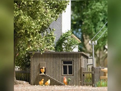 Busch poulailler avec poules - avec,