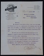 Billhead Facture PARIS 1910 Machines agricoles WALLUT 131