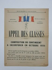 Appel des Classes 1934 Affiche