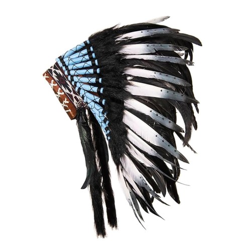 Coiffe indienne plumes - en,