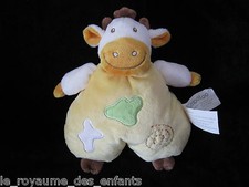 Doudou Vache jaune blanche