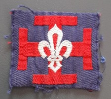 1940-1960 Insigne tissu Scouts de France Promesse tissé ORIGINAL écusson PATCH