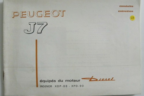 Manuel notice peugeot - peugeot, j