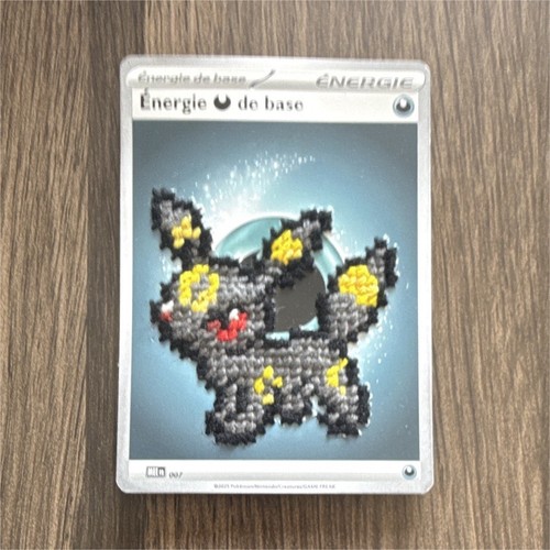 Carte pokémon brodé noctali - pokémon,