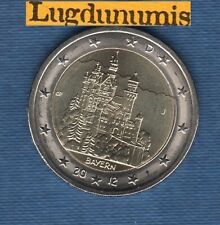 2 euro Commémo Allemagne 2012 J Chateau Neuschwanstein G Hambourg Germany