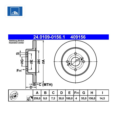 Lot disques frein ate - lot, de