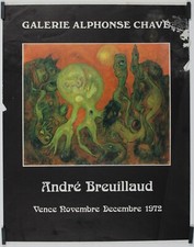 Breuillaud André Galerie Alphonse Chave 1972 Affiche Originale Exposition