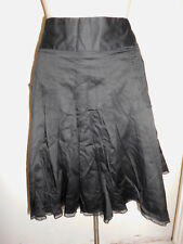 LONGUE JUPE EVASEE JBC NOIR 2 POCHES AVEC BRODERIE T:42/44