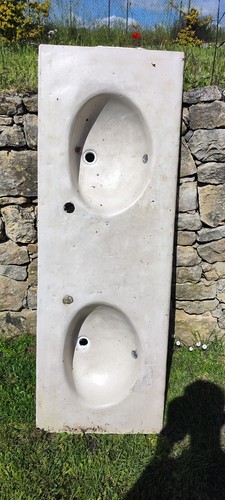 Double vasque pierre - vasque,