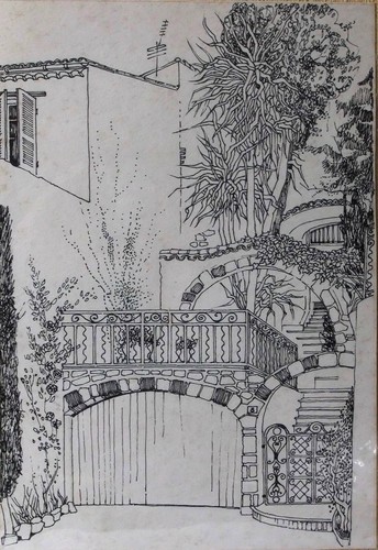 Dessin encre robert minvielle - dessin,