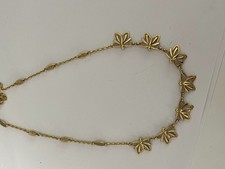 6675- Collier Draperie Or Jaune Filigrané