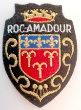 Écusson ancien ROCAMADOUR  Lot France - en feutrine brodée