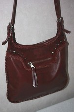 LONGCHAMP Sac Bandoulière cuir Lisse Prune Bandoulière