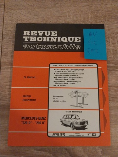 Revue technique mercedes 220 - technique, d