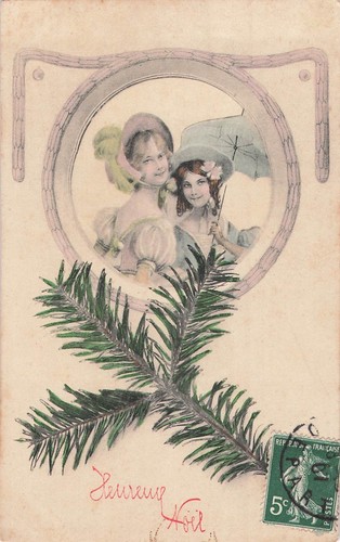 Illustree heureux noel - cp,