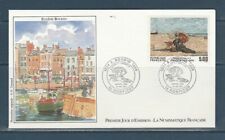 enveloppe 1er jour   NF   tableau  Eugène  Boudin  14 Honfleur    1987