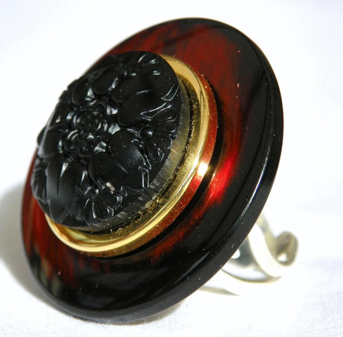 Bague bouton ancien - bague,