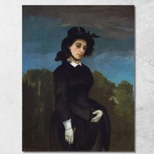 Femme En Tenue D'Équitation L Amazone Gustave Courbet, cg198 tableau impression 