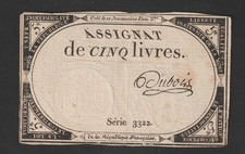 Assignat de 5 Livres du 10