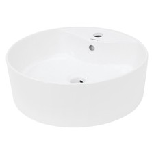Lavabo en céramique blanc vasque a poser rond évier moderne toilette 460x155mm