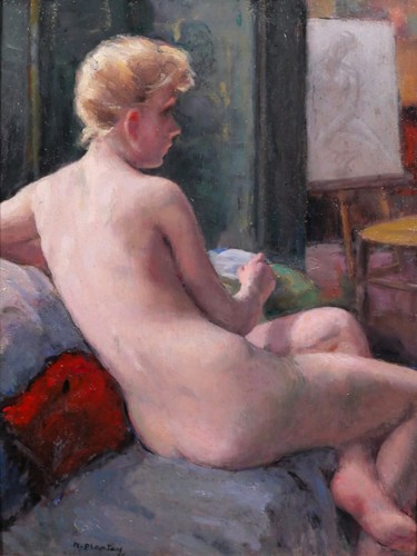 Tableau ancien femme nue - ancien,