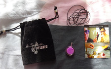 Pendentif + cordelette noire verre soufflé cachou mini milk lilas PYLONES Neuf