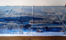 ARRIERE PLAN TEXTILE  MY VILLAGE pour Village De Noël 1,50 m sur 0,75 m